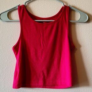 Shein Hot Pink Cropped Tank Top